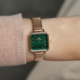 DW001005205 Daniel Wellington watch with green face and rose gold band