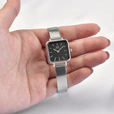 Square Daniel Wellington watch on wrist