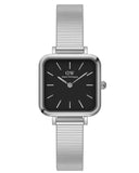 Daniel Wellington Quadro Studio Black Dial Silver Stailess Steel Watch For Women - DW00100522