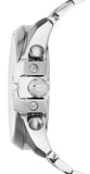 Diesel Mega Chief Chronograph White Dial Silver Steel Strap Watch For Men - DZ4328