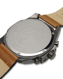 Diesel Mega Chief White Dial Brown Leather Strap Watch For Men - DZ4280