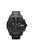 Diesel Mega Chief Chronograph Black Steel Strap Watch For Men - DZ4283