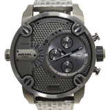 Diesel Little Daddy Dual Time Chronograph Grey Dial Stainless Steel Strap Watch For Men - DZ7263