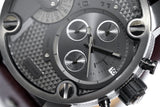 Diesel Little Daddy Dual Time Chronograph Grey Dial Stainless Steel Strap Watch For Men - DZ7263