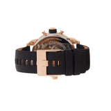 Diesel Little Daddy Black & Gold Dial Black Leather StrapWatch For Men - DZ7282