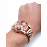 Diesel Mini Daddy Rose Gold Dial Rose Gold Steel Strap Watch For Men - DZ7318