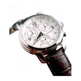 Tissot T Race PRC 200 Chronograph White Dial Brown Leather Strap Watch for Men -  T17.1.516.32