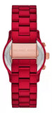 Michael Kors Runway Analog Chronograph Red Dial Red Steel Strap Watch for Women - MK7436