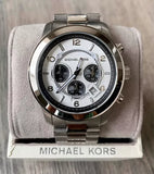 Michael Kors Runway Chronograph Silver Dial Silver Steel Strap Watch for Men - MK8060