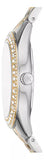 Michael Kors Harlowe Three-Hand Crystals White Dial Two Tone Steel Strap Watch for Women - MK4811