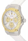 Guess Zena Analog White Dial White Rubber Strap Watch For Women - W1094L1