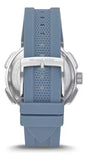 Michael Kors Sidney Multifunction Crystals Silver Dial Blue Rubber Strap Watch for Women - MK7220