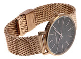 Michael Kors Pyper Analog Black Dial Rose Gold Mesh Strap Watch For Women - MK4566