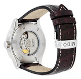 Mido Multifort Automatic Silver Dial Black Leather Strap Watch For Men - M005.430.16.031.80