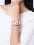 Fossil Boyfriend Multifunction Rose Gold Dial Rose Gold Steel Strap Watch for Women - ES3885