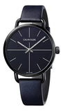 Calvin Klein Even Blue Dial Blue Leather Strap Watch for Men - K7B214VN