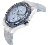 Guess Limelight Quartz Blue Dial Blue Leather Strap Watch For Men - W0775l1