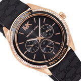 Michael Kors Jessa Quartz Black Dial Black Silicone Strap Watch For Women - MK7266