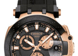 Tissot T Race Quartz Chronograph Black Dial Black Silicon Strap Watch For Men - T115.417.37.051.00