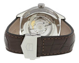 Tag Heuer Carrera Calibre 5 Automatic 41mm White Dial Brown Leather Strap Watch for Men - WAR201B.FC6291