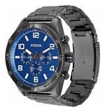 Fossil Brox Multifunction Blue Dial Grey Steel Strap Watch for Men - BQ2798