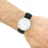 Tissot Everytime Medium White Dial Black Leather Strap Watch For Men - T109.410.16.033.01