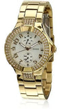 Guess Mini Prism Diamonds White Dial Gold Steel Strap Watch for Women - W15072L1