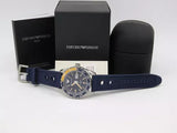 Emporio Armani Sportivo Chronograph Quartz Blue Dial Blue Rubber Strap Watch For Men - AR6045