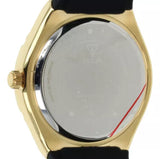 Guess Cosmo Diamonds Gold Dial Black Rubber Strap Watch for Women - GW0034L1