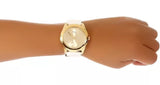 Guess G-Twist Gold Dial White Rubber Strap Watch for Women - W0911L7