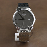 Tissot T Classic Tradition Grey Dial Silver Steel Strap Watch For Men - T063.610.11.067.00