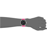 Marc Jacobs Roxy Black Dial Pink Leather Strap Watch for Women - MJ1535