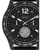 Guess Fleet Chronograph Black Dial Black Rubber Strap Watch for Men - W0971G1