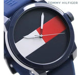 Tommy Hilfiger Denim Quartz Blue Dial Blue Rubber Strap Watch for Men - 1791322