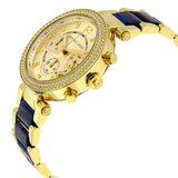 Michael Kors Parker Gold Dial Two Tone Steel Strap Watch for Women - MK6238