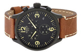 Tissot T Sport Chrono XL Black Dial Brown Leather Strap Watch For Men - T116.617.36.057.00