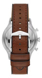 Fossil Retro Pilot Chronograph Blue Dial Brown Leather Strap Watch for Men - FS5832