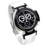 Tissot T Race Chronograph Black Dial White Rubber Strap Watch for Men - T048.417.27.057.05