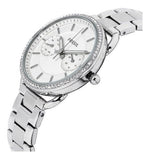 Fossil Tailor White Dial Silver Steel Strap Watch for Women - ES4262