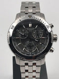 Tissot PRS 200 Grey Dial Chronograph Grey Dial Silver Steel Strap Watch For Men - T067.417.11.051.00