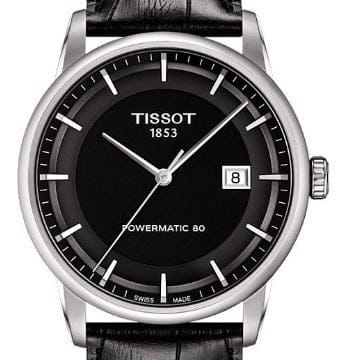 Tissot T Classic Luxury Black Dial Black Leather Strap Watch For Men - T086.407.16.051.00
