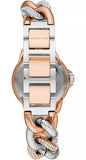 Michael Kors Camille Pavé Chronograph Silver Dial Two Tone Steel Strap Watch for Women - MK6843