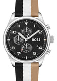 Hugo Boss Allure Chronograph Black Dial Multicolor Nylon Strap Watch for Men - 1513963