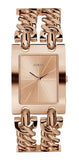 Guess Mod Heavy Metal Rose Gold Dial Rose Gold Steel Strap Watch For Women - W1117L3