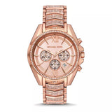 Michael Kors Whitney Chronograph Rose Gold Dial Rose Gold Steel Strap Watch For Women - MK6730