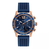 Guess Fleet Blue Dial Blue Rubber Strap Watch for Men - W0971G3