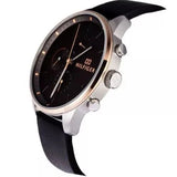 Tommy Hilfiger Chase Chronograph Quartz Grey Dial Black Leather Strap Watch For Men - 1791488