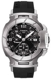 Tissot T Race Chronograph Black Dial Black Rubber Strap Watch for Women - T048.217.17.057.00