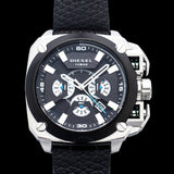 Diesel BAMF Chronograph Black Dial Black Leather Strap Watch For Men - DZ7345