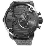 Diesel Little Daddy Dual Time Chronograph Grey Dial Stainless Steel Strap Watch For Men - DZ7263